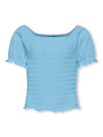 Kids ONLY smock top ligth blue KOGTILDA