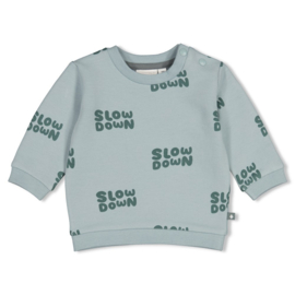 Feetje sweater aop mint Beep Beep