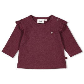 Feetje longsleeve wijn melange Blooming Meadow
