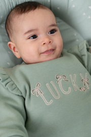 Feetje sweater relaxed fit jade groen Lucky Bloombird