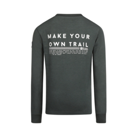 No Way Monday t-shirt ls army green