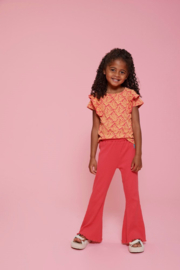 Jubel flared broek rib fuchsia Lazy Lagoon