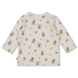 Feetje longsleeve offwhite aop Honey Bear