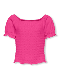 Kids ONLY smock top fuchsia KOGTILDA