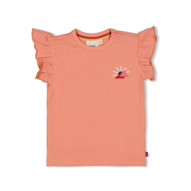 Feetje t-shirt zalm Salsa Sunset