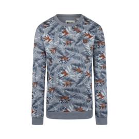 No Way Monday sweater with crewneck faded blue