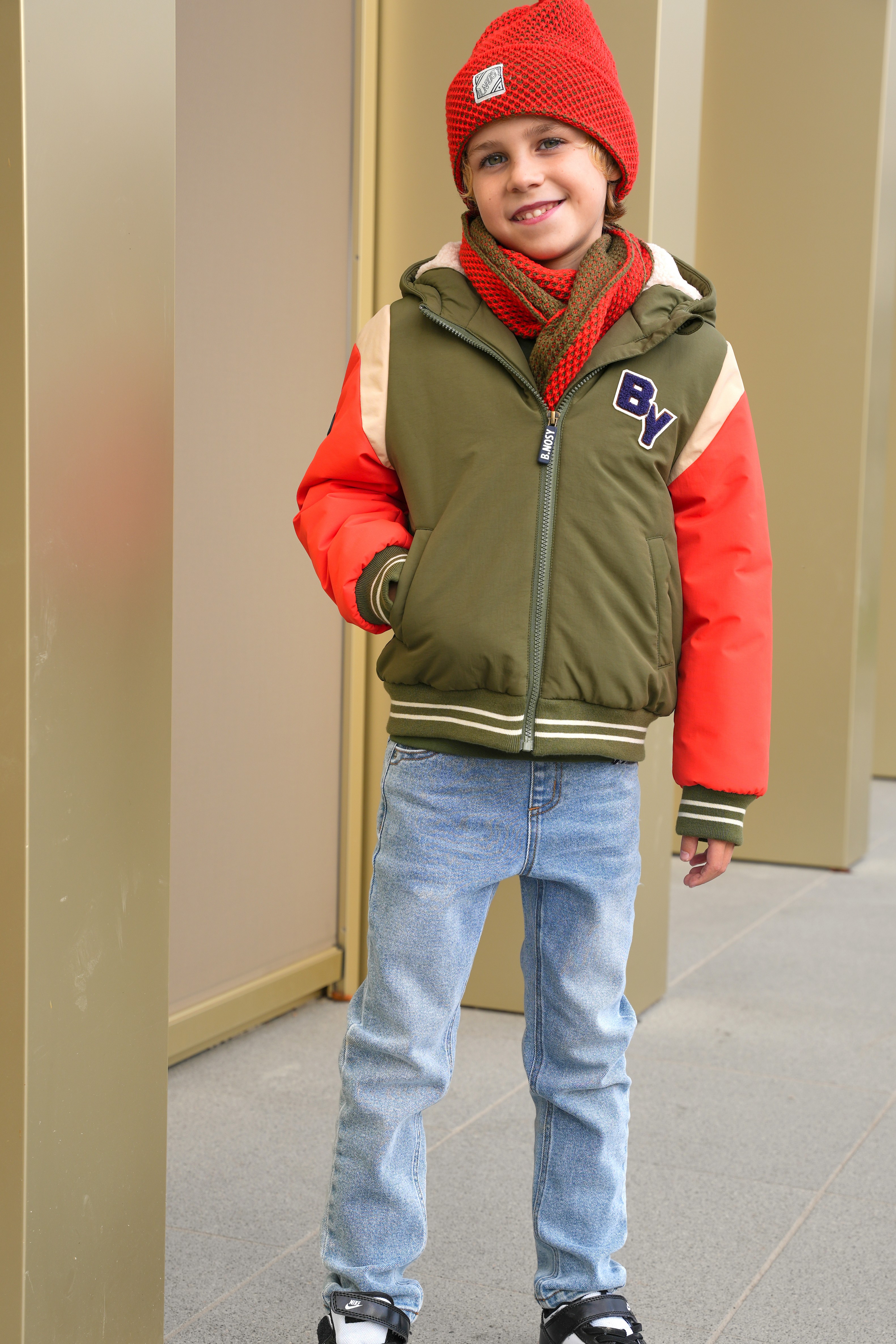 B.nosy boys winterjas Joshua military green