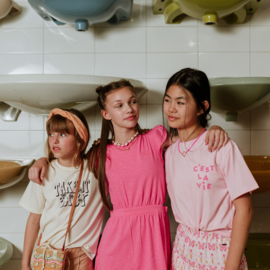 No Way Monday t-shirt with dropped shoulder light pink