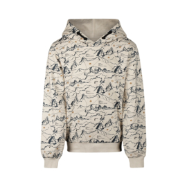 No Way Monday sweater with hood beige