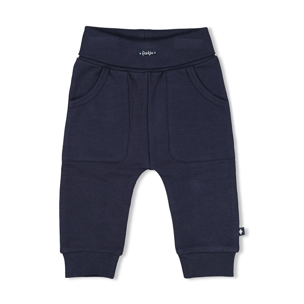 Feetje broek marine Let's go!