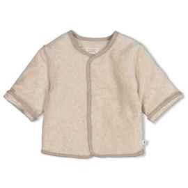 Feetje omkeerbaar jasje taupe melange The Cuddle company