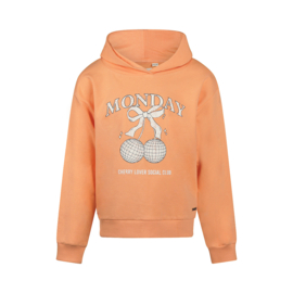 No Way Monday hoodie loosse fit faded orange
