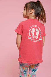 Jubel t-shirt backprint fuchsia Lazy Lagoon