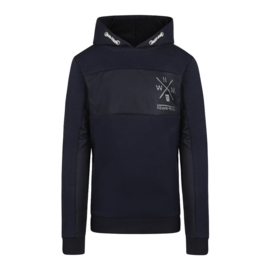 No Way Monday sweater with hood navy