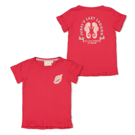 Jubel t-shirt backprint fuchsia Lazy Lagoon