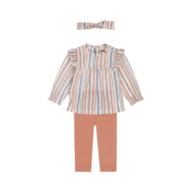 Dirkje 3-delige set blouse, broek,haarband