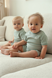 Feetje Wafel shortama summer special zeegroen