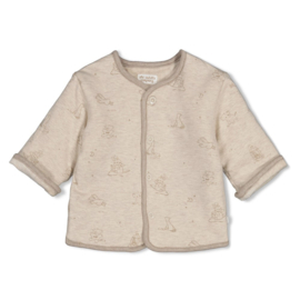 Feetje omkeerbaar jasje taupe melange The Cuddle company