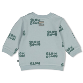 Feetje sweater aop mint Beep Beep