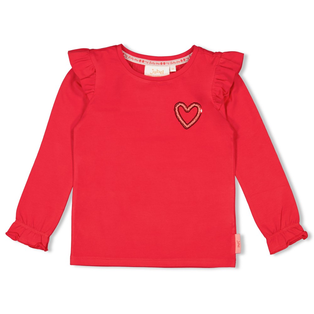 Jubel longsleeve rood Queen of Hearts