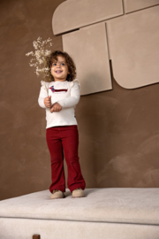 Dirkje flared trousers dark red