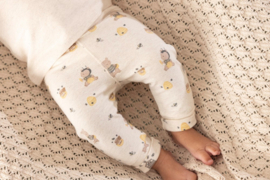 Feetje broek offwhite melange aop Honey Bear