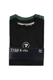 Tygo & Vito Teens t-shirt 2-pack black/green
