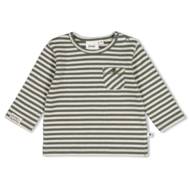 Feetje longsleeve rib met streep Wiggle and Waddle