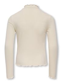 Kids ONLY longsleeve rib kogFransiska white cap gray