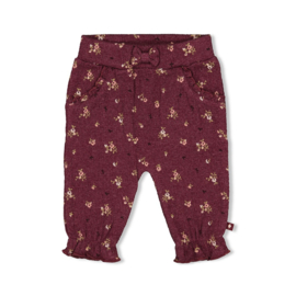 Feetje broek aop wijn melange Blooming Meadow