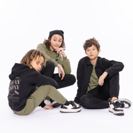 No Way Monday sweater with dropped shoulder black