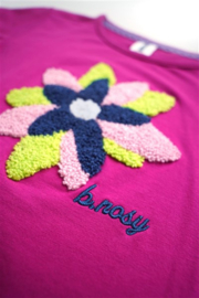 B.nosy girls t-shirt frotté flower artwork