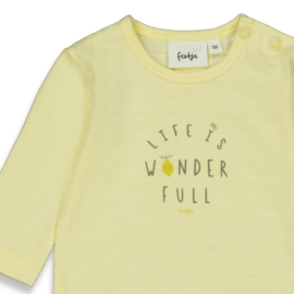 Feetje longsleeve geel "Lemons"