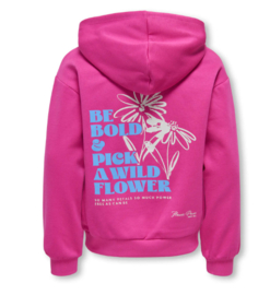 Kids ONLY hoody kogHolla fuchsia red