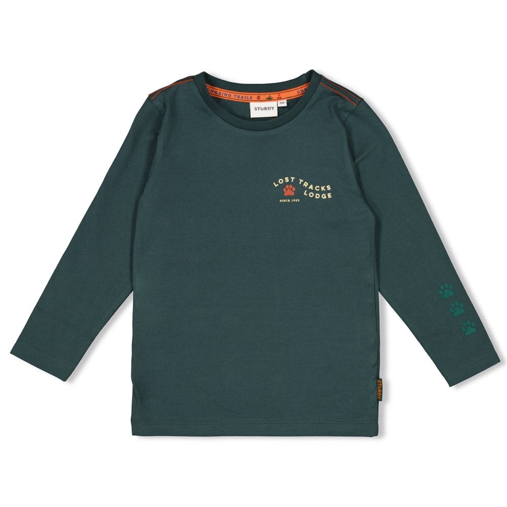 Sturdy longsleeve petrol Chasing Trails