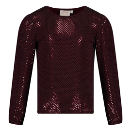 Jubel longsleeve pailletten bordeaux Daily Princess