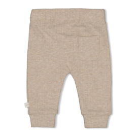 Feetje broek rib taupe melange streep Elephant