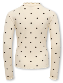 Kids ONLY longsleeve Fransiska dots White Cap Grey