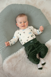 Feetje broek velours rib groen Wiggle and Waddle