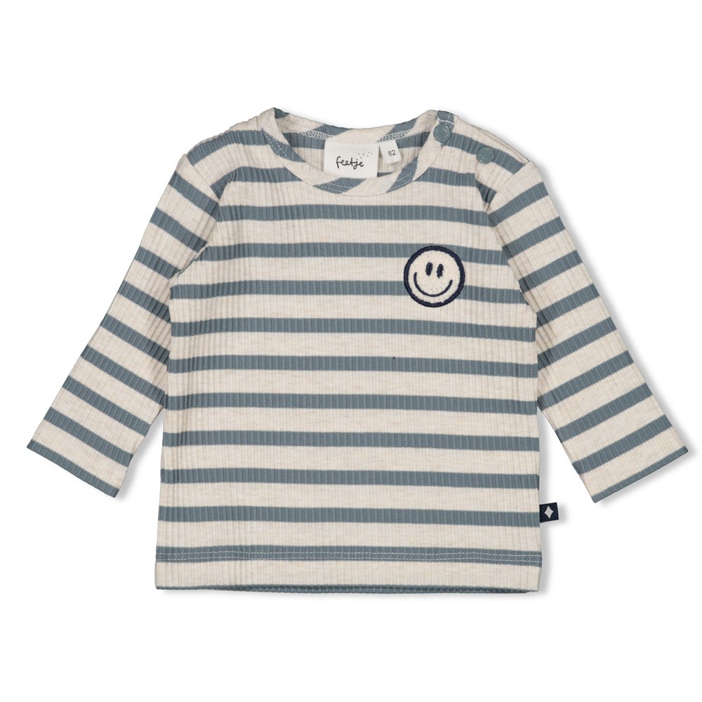 Feetje longsleeve rib streep Let's go!