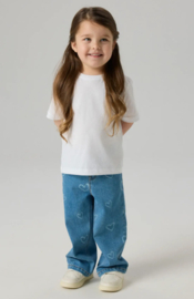 Name It Frose wide jeans aop hearts medium blue denim