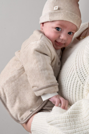 Feetje omkeerbaar jasje taupe melange The Cuddle company