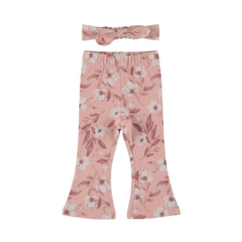 Dirkje flared legging en haarband Misty Rose