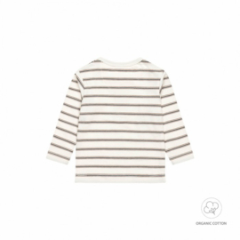 Dirkje newborn shirtje stripe offwhite