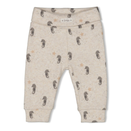Feetje broek rib aop offwhite melange Sea sweeties