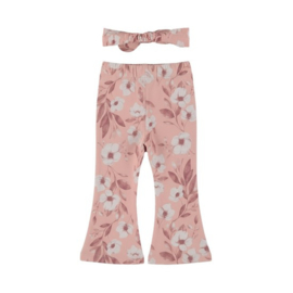 Dirkje flared legging en haarband Misty Rose