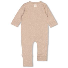 Feetje newborn boxpakje met omslagvoet taupe melange aop