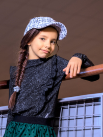 B.nosy girls top with glitters Black Tirza