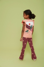 Jubel flared broek aop bordeaux Salsa Sunset