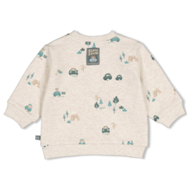 Feetje sweater aop offwhite melange Beep Beep